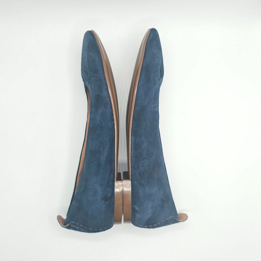 Lucky Brand Navy Suede Ballet Flats Women’s 8.5 Slip On Classic - Picture 5 of 9